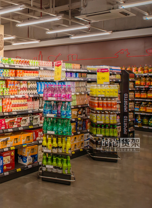 超市貨架_方形促銷架