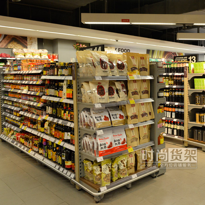 超市貨架_鋼制雙面貨架