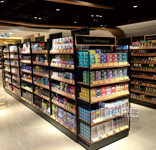 超市貨架_四柱零食貨架