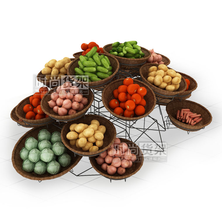 超市貨架_果蔬堆頭架