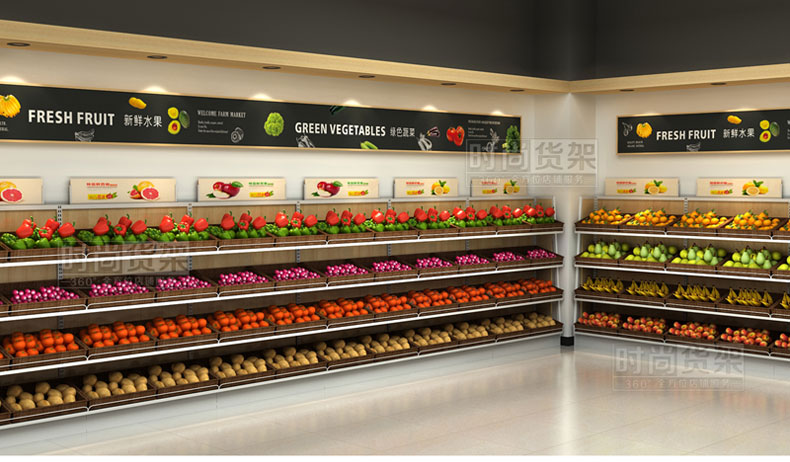 超市貨架陳列設(shè)計效果圖
