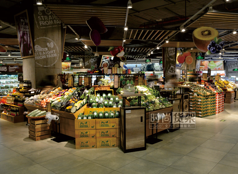 超市貨架_果蔬展示臺